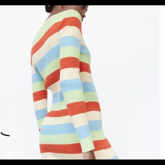 Zara Striped Sweater Mini Dress - Picture 5 of 7